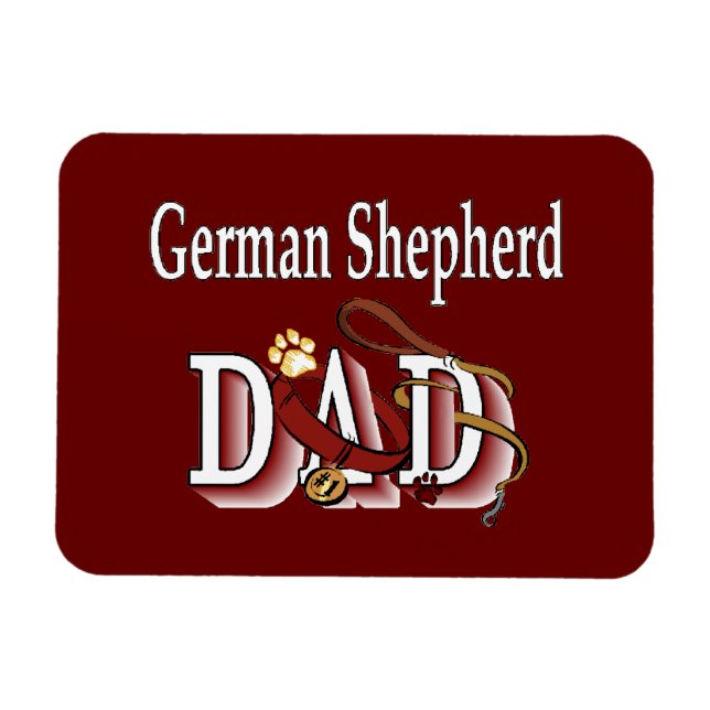 Magnet Flexible père berger allemand (Horizontal)