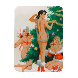 Magnet Flexible Père Noël aides Vintage Pin up Art