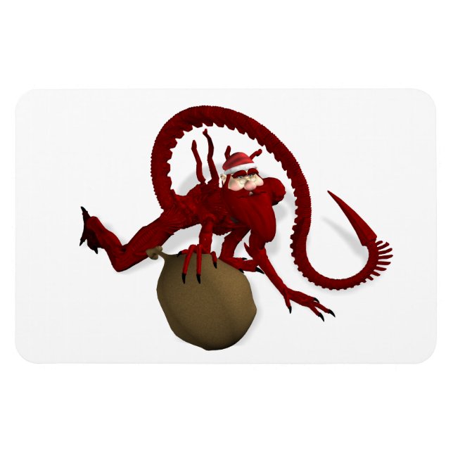 Magnet Flexible Père Noël Alien (Horizontal)
