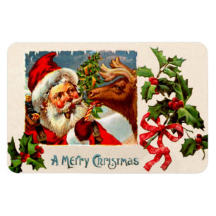 Magnet Flexible Père Noël avec rennes