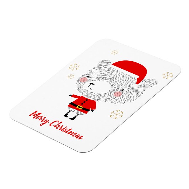 Magnet Flexible Père Noël Bear Doodles (Côté Gauche)