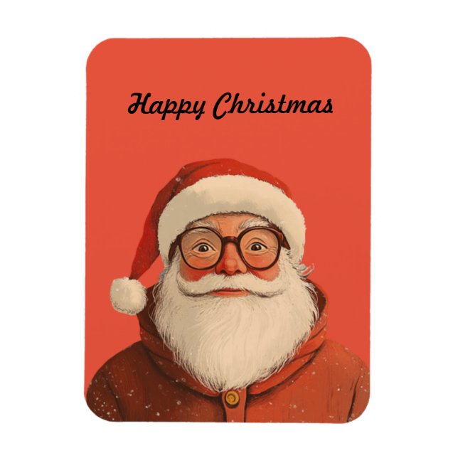 Magnet Flexible Père Noël | Bonne carte de Noël (Vertical)