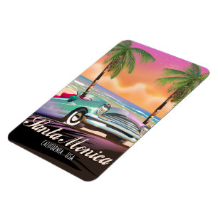 Magnet Flexible Père Noël Monica California USA