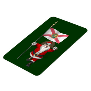 Magnet Flexible Père Noël patriotique visite la Floride