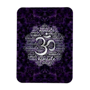 Magnet Flexible Perlez l'art de mot de Namaste dans Lotus avec le