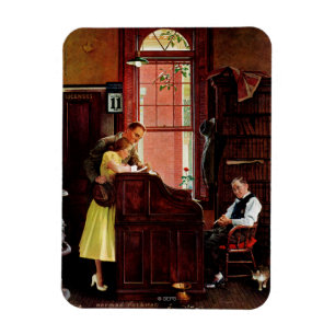 Magnet Flexible Permis de mariage par Norman Rockwell