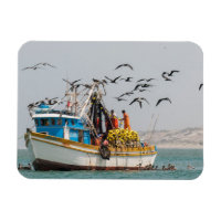 Pérou, Los Organos. Bateau de pêche à Los Organos