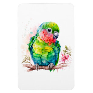 Magnet Flexible Perroquet vert - Bébé mignon oiseau