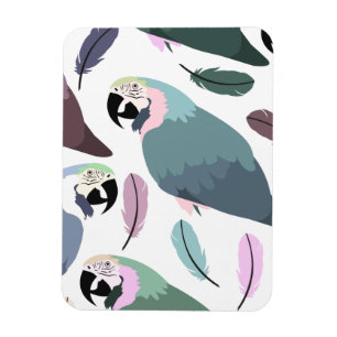 Magnet Flexible Perroquets modernes motif tropical