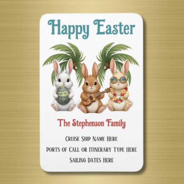 Magnet Flexible Personalized Happy Easter Cruise Door (Easter Cruise Door Magnet)