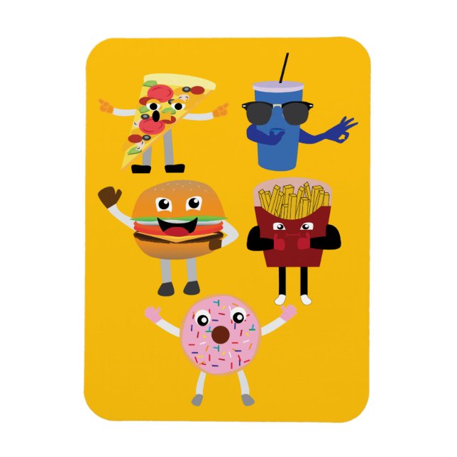 Magnet Flexible Personnages de nourriture (Vertical)
