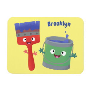 Magnet Flexible Personnages de peinture et de pinceau mignons