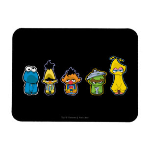 Magnet Flexible Personnages de Sesame Street zombies
