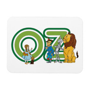 Magnet Flexible Personnages vintage du Magicien d'Oz et lettres de