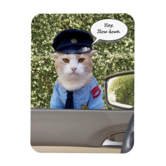Magnet Flexible Personnalisable Drôle Officier Chat