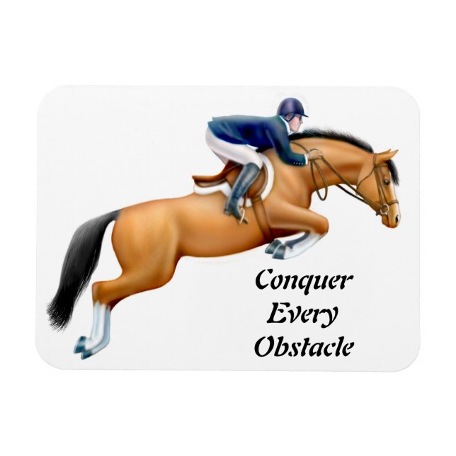 Magnet Flexible Personnalisable Show Jumper Equestrie Horse Premiu (Horizontal)