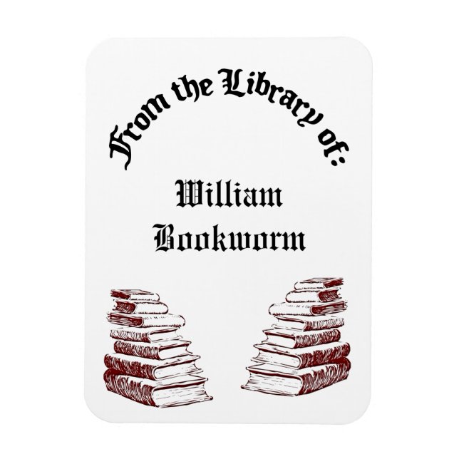 Magnet Flexible Personnalisé à partir de la bibliothèque de livres (Vertical)