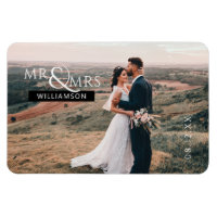 Personnalisé M. & Mme Monogram Mariage Photo