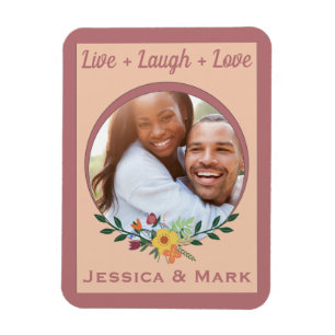 Magnet Flexible Personnalisé Photo Floral Rose