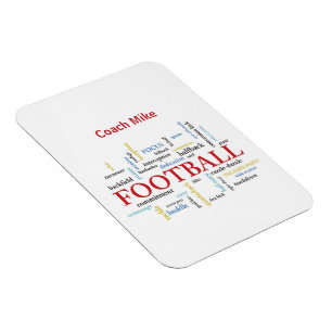 Magnet Flexible Personnaliser, Entraîneur de Football Merci en Mot