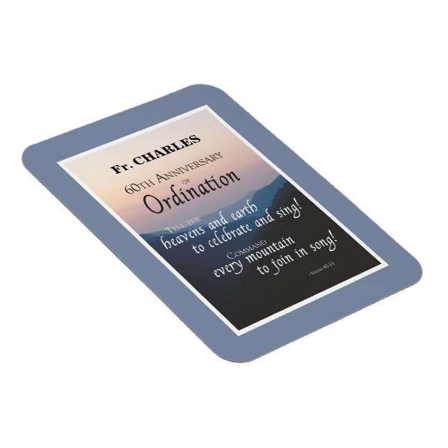Magnet Flexible Personnaliser les fêtes d'Ordination du 60e annive (Côté Droit)
