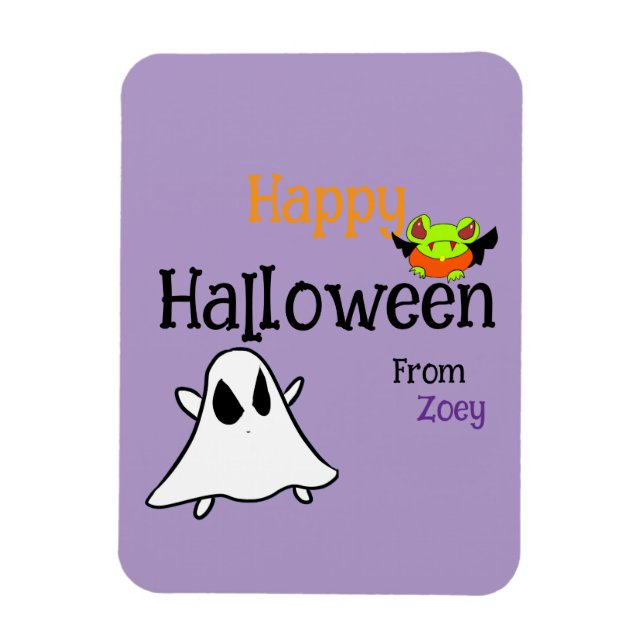 Magnet Flexible Personnaliser l'Halloween mignonne avec ghostie et (Vertical)