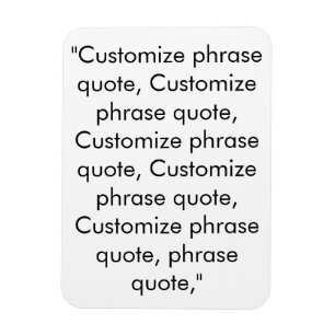 Magnet Flexible Personnaliser phrase citation élégant noir blanc