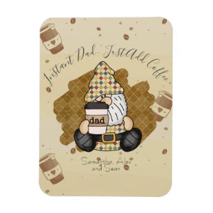 Magnet Flexible Personnaliser pour le papa amoureux du café   VINT