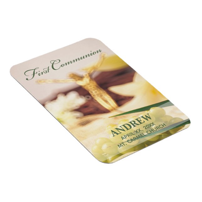 Magnet Flexible Personnaliser, Première communion Félicitations (Côté Droit)