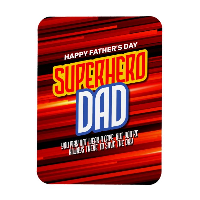 Magnet Flexible Personnaliser SuperHero Papa (Vertical)