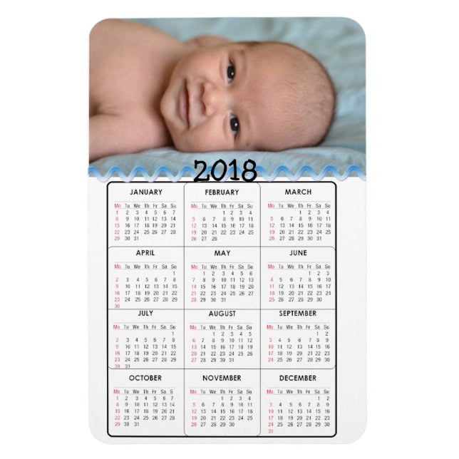 Magnet Flexible Personnalisez ce calendrier de mini réfrigérateur  (Vertical)