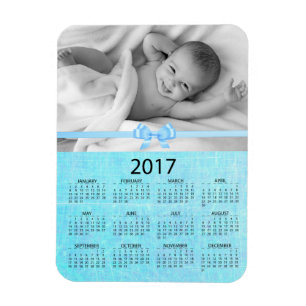 Magnet Flexible Personnalisez ce Mini Calendrier Photo Bleue 2017