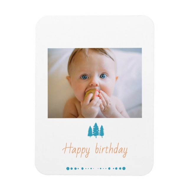 Magnet Flexible personnalisez votre bébé heureux anniversaire mémo (Vertical)