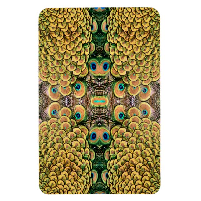 Magnet Flexible Pétales Emerald Green et Gold Peacock (Vertical)