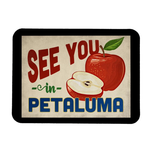 Magnet Flexible Petaluma California Apple - Vintage voyage (Horizontal)
