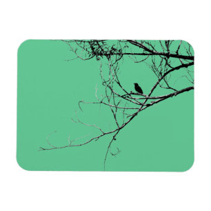 Magnet Flexible Petit aimant vinyle d'oiseau noir