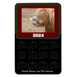 Magnet Flexible Petit calendrier de poche drôle à carreaux vérific