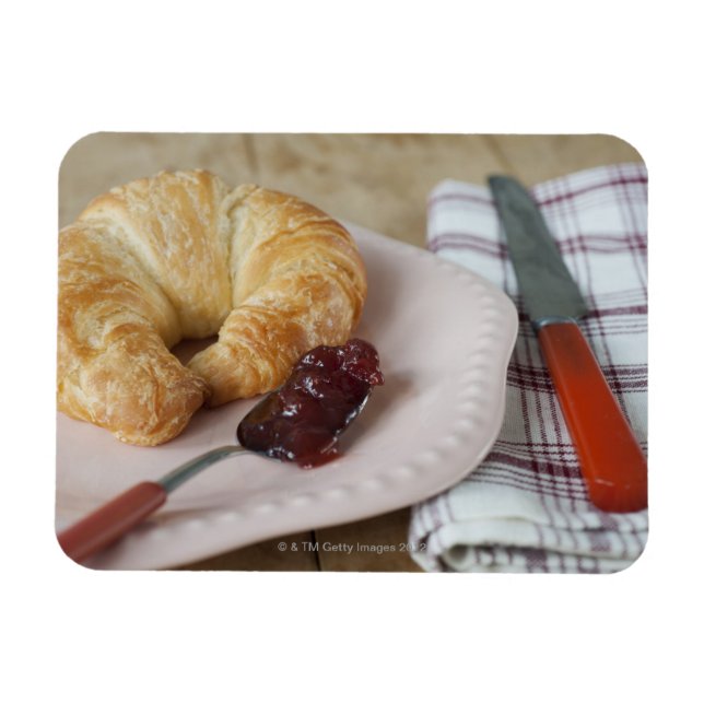 Magnet Flexible Petit-déjeuner français avec croissant (Horizontal)