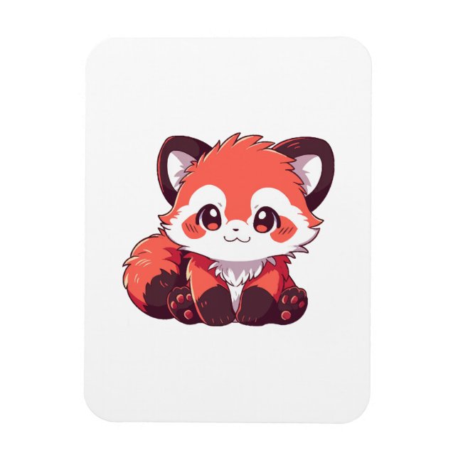 Magnet Flexible petit panda roux mignon (Vertical)