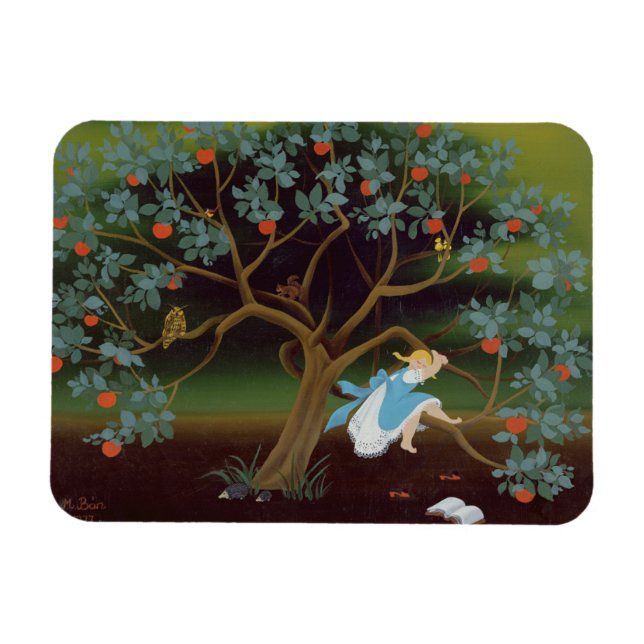 Magnet Flexible Petite fille sur l'arbre des rêves (Horizontal)