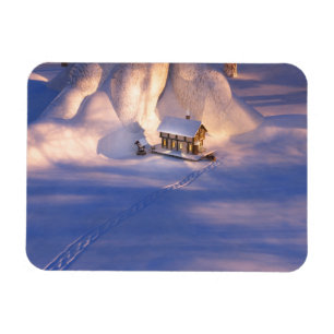 Magnet Flexible Petite maison dans l'aimant flexible neige