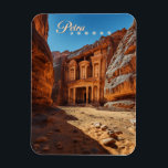 Magnet Flexible Petra, Jordanie : Iconic Red Rock Temple<br><div class="desc">Découvrez la beauté antique de Petra,  en Jordanie,  avec cette affiche vibrante représentant le temple emblématique niché au milieu de profondes formations rocheuses rouges. Des couleurs plates et une typographie audacieuse soulignent la grandeur historique de ce site archéologique de renommée mondiale.</div>