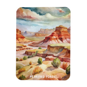 Magnet Flexible Petrified Forest National Park Watercolor Peinture