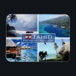 Magnet Flexible PF French Polynesia - Tahiti -<br><div class="desc">Here you will find the souvenir of your vacation. This category contains fridge magnets of many locations. This image contains a representation of the following places: French Polynesia - Tahiti - Plage Sable Noir - Pape'ete - Vue Sur la Mer. Impress friends and family with unique souvenirs from the big...</div>