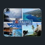 Magnet Flexible PF French Polynesia - Tahiti -<br><div class="desc">Here you will find the souvenir of your vacation. This category contains fridge magnets of many locations. This image contains a representation of the following places: French Polynesia - Tahiti - Plage Sable Noir - Pape'ete - Vue Sur la Mer. Impress friends and family with unique souvenirs from the big...</div>