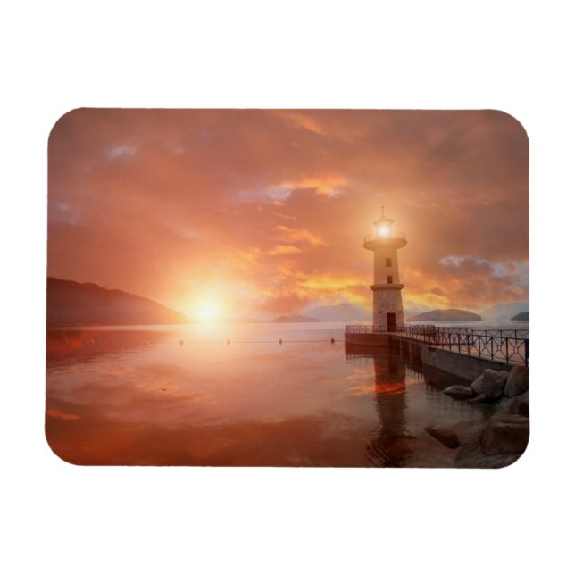 Magnet Flexible Phare au coucher du soleil (Horizontal)