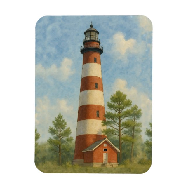 Magnet Flexible Phare d'Assateague Aquarelle (Vertical)