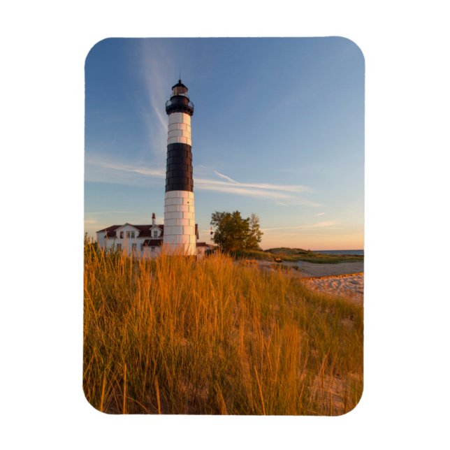 Magnet Flexible Phare De Big Sable Point Sur Le Lac Michigan 3 (Vertical)