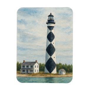 Magnet Flexible Phare de Cape Lookout Aquarelle