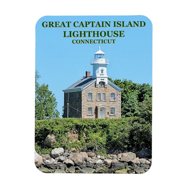 Magnet Flexible Phare de Great Captain Island, Aimant photo CT (Vertical)